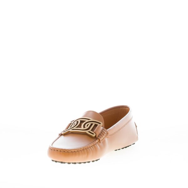 TOD'S donna mocassino Gommino Kate in pelle CUOIO con accessorio catena oro. Suola gommini - immagine 6