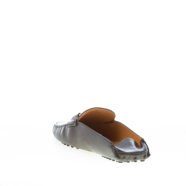 TOD'S donna sabot Gommino in pelle NERO con catena oro forata. Suola gommini - immagine 4