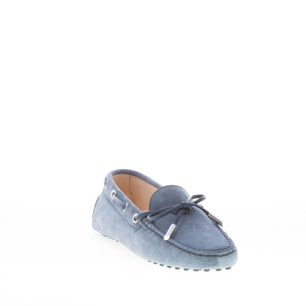 TOD'S donna mocassino gommini in camoscio AVIO con laccetto - immagine 2