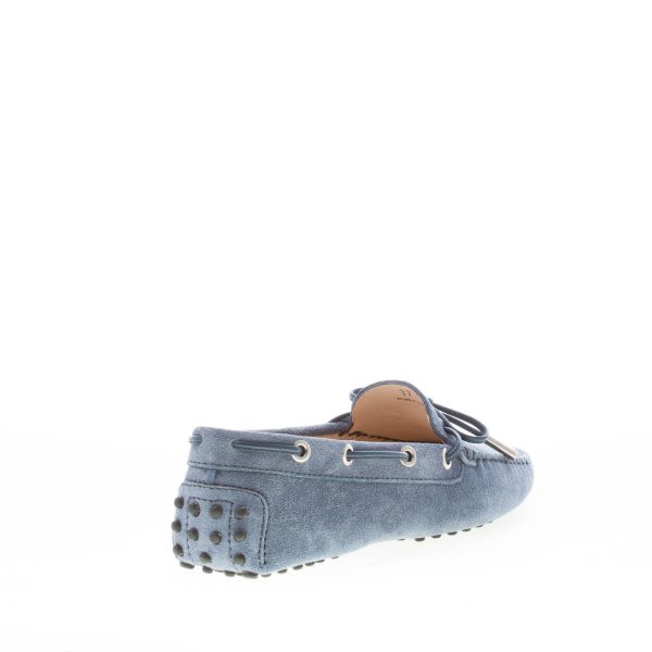 TOD'S donna mocassino gommini in camoscio AVIO con laccetto - immagine 3