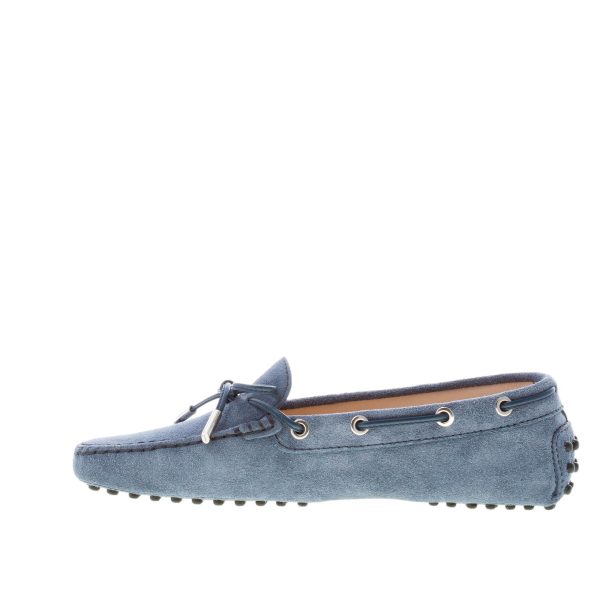 TOD'S donna mocassino gommini in camoscio AVIO con laccetto - immagine 5