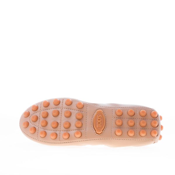 TOD'S donna ballerina Bubble in pelle BEIGE con fiocco. Suola gommini - immagine 8