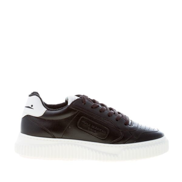 VOILE BLANCHE donna sneaker Hybro City in pelle vegetale NERO più bianco