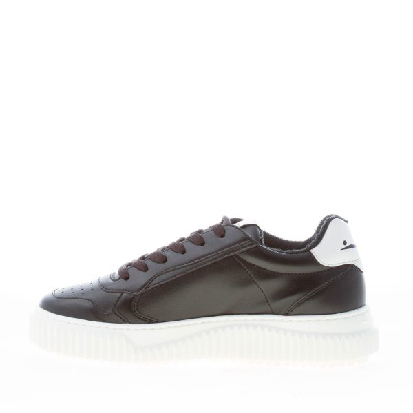 VOILE BLANCHE donna sneaker Hybro City in pelle vegetale NERO più bianco - immagine 5