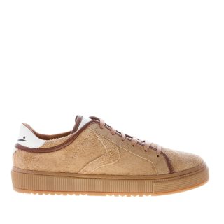 VOILE BLANCHE uomo sneaker Fit in camoscio TAUPE