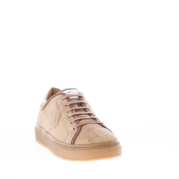 VOILE BLANCHE uomo sneaker Fit in camoscio TAUPE - immagine 2