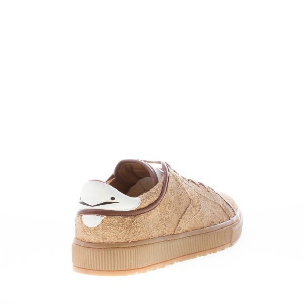 VOILE BLANCHE uomo sneaker Fit in camoscio TAUPE - immagine 3