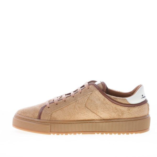 VOILE BLANCHE uomo sneaker Fit in camoscio TAUPE - immagine 5