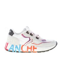 VOILE BLANCHE uomo sneaker Club01 in camoscio e tessuto BIANCO più multicolore