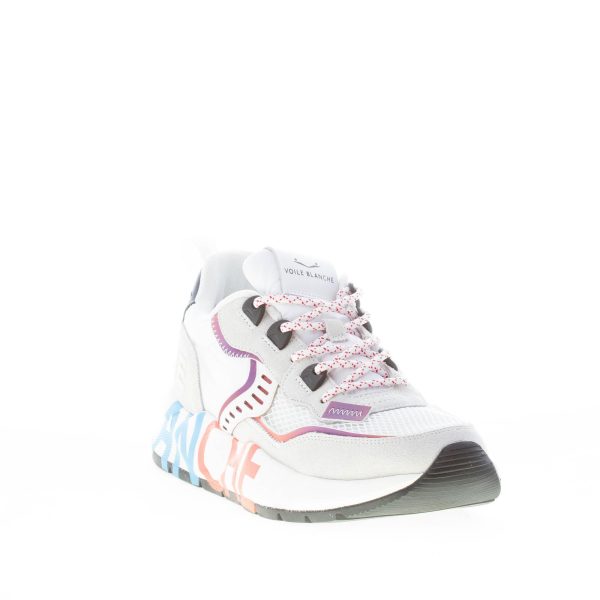 VOILE BLANCHE uomo sneaker Club01 in camoscio e tessuto BIANCO più multicolore - immagine 2
