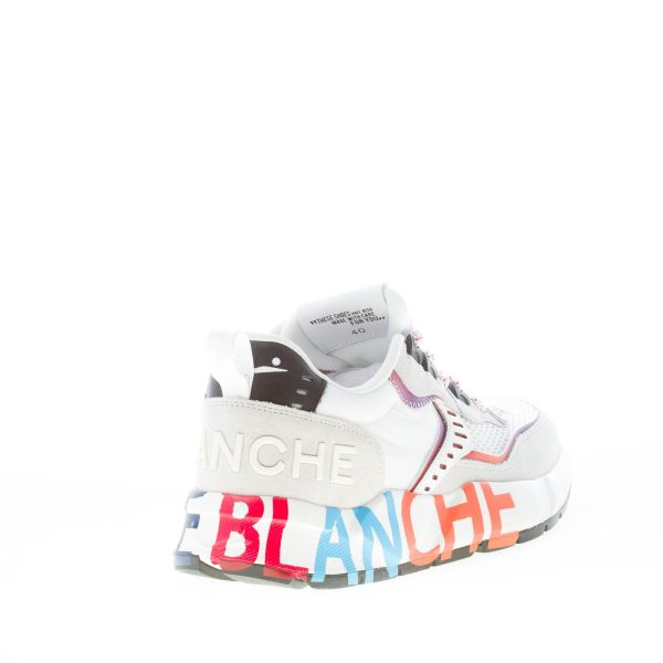 VOILE BLANCHE uomo sneaker Club01 in camoscio e tessuto BIANCO più multicolore - immagine 3