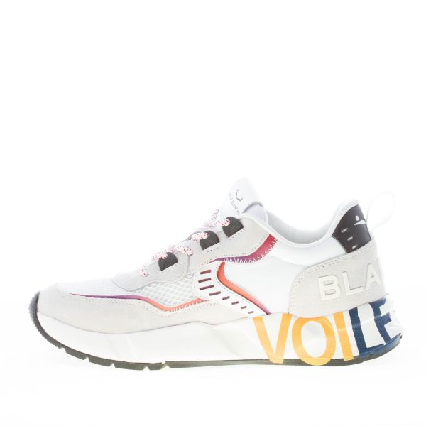 VOILE BLANCHE uomo sneaker Club01 in camoscio e tessuto BIANCO più multicolore - immagine 5