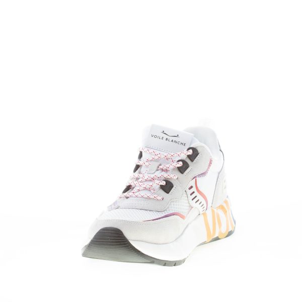 VOILE BLANCHE uomo sneaker Club01 in camoscio e tessuto BIANCO più multicolore - immagine 6
