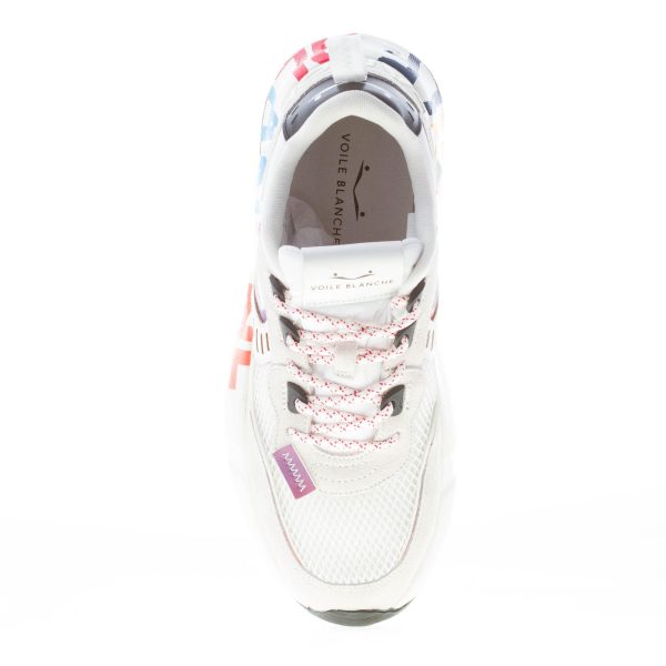 VOILE BLANCHE uomo sneaker Club01 in camoscio e tessuto BIANCO più multicolore - immagine 7