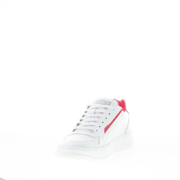 VOILE BLANCHE uomo sneaker Hybro in pelle vegetale BIANCO più blu e rosso - immagine 6