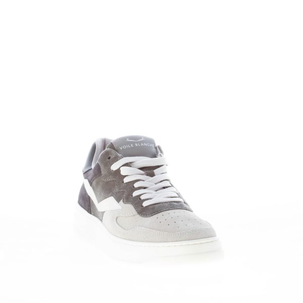 VOILE BLANCHE uomo sneaker Layton 002 in camoscio GRIGIO e GHIACCIO - immagine 2