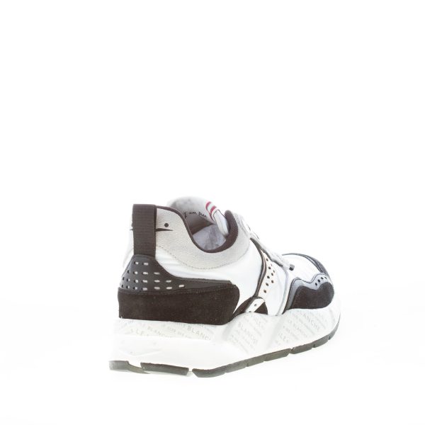 VOILE BLANCHE uomo sneaker Club18 in camoscio NERO e tessuto tecnico BIANCO - immagine 3
