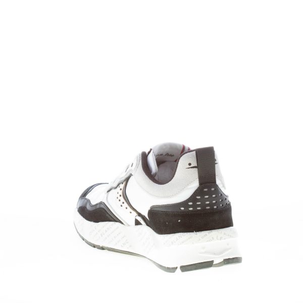 VOILE BLANCHE uomo sneaker Club18 in camoscio NERO e tessuto tecnico BIANCO - immagine 4