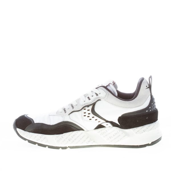 VOILE BLANCHE uomo sneaker Club18 in camoscio NERO e tessuto tecnico BIANCO - immagine 5