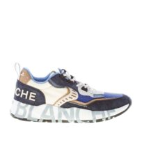 VOILE BLANCHE uomo sneaker Club01 in camoscio e tessuto BLU NAVY BIANCO