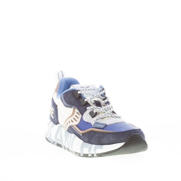 VOILE BLANCHE uomo sneaker Club01 in camoscio e tessuto BLU NAVY BIANCO - immagine 2