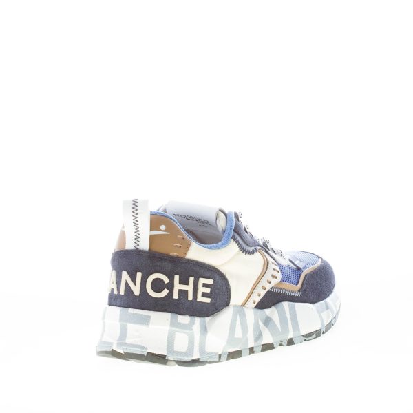 VOILE BLANCHE uomo sneaker Club01 in camoscio e tessuto BLU NAVY BIANCO - immagine 3