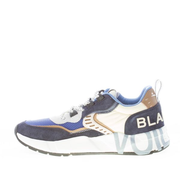 VOILE BLANCHE uomo sneaker Club01 in camoscio e tessuto BLU NAVY BIANCO - immagine 5