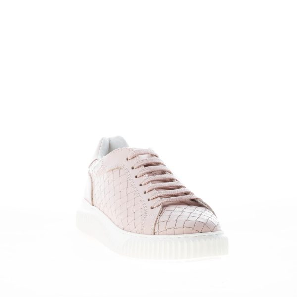VOILE BLANCHE donna sneaker Lipari in pelle intrecciata ROSA CIPRIA - immagine 2