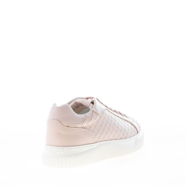 VOILE BLANCHE donna sneaker Lipari in pelle intrecciata ROSA CIPRIA - immagine 3