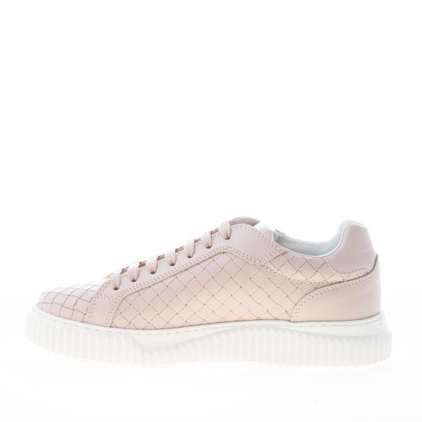 VOILE BLANCHE donna sneaker Lipari in pelle intrecciata ROSA CIPRIA - immagine 5