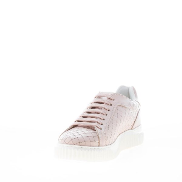 VOILE BLANCHE donna sneaker Lipari in pelle intrecciata ROSA CIPRIA - immagine 6