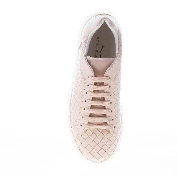 VOILE BLANCHE donna sneaker Lipari in pelle intrecciata ROSA CIPRIA - immagine 7