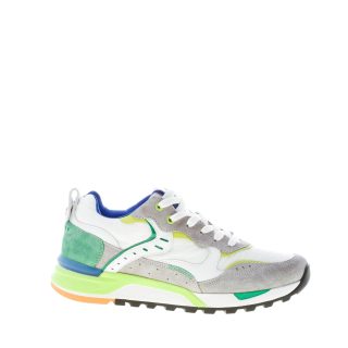 VOILE BLANCHE uomo sneaker Bholt in camoscio e tessuto GRIGIO e BIANCO più verde