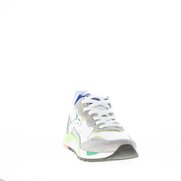 VOILE BLANCHE uomo sneaker Bholt in camoscio e tessuto GRIGIO e BIANCO più verde - immagine 2