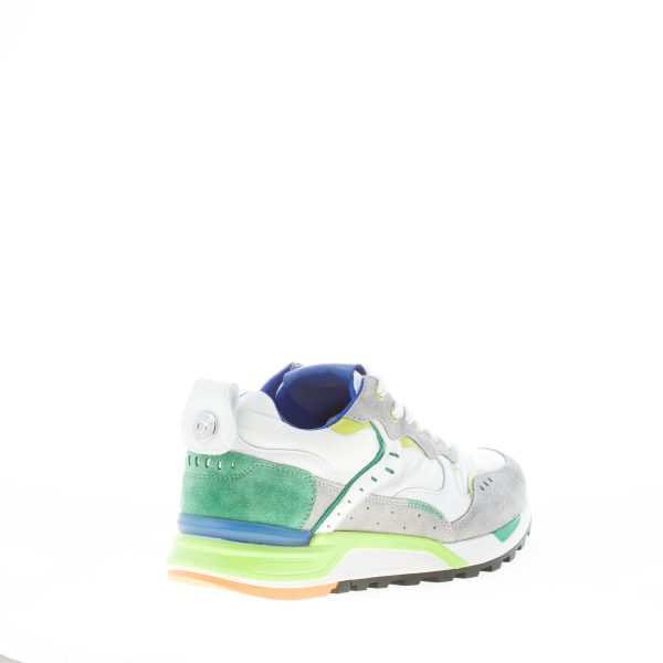 VOILE BLANCHE uomo sneaker Bholt in camoscio e tessuto GRIGIO e BIANCO più verde - immagine 3