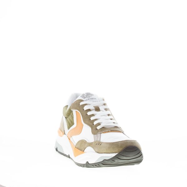 VOILE BLANCHE uomo sneaker Khilian in camoscio e tessuto VERDE e BIANCO - immagine 2