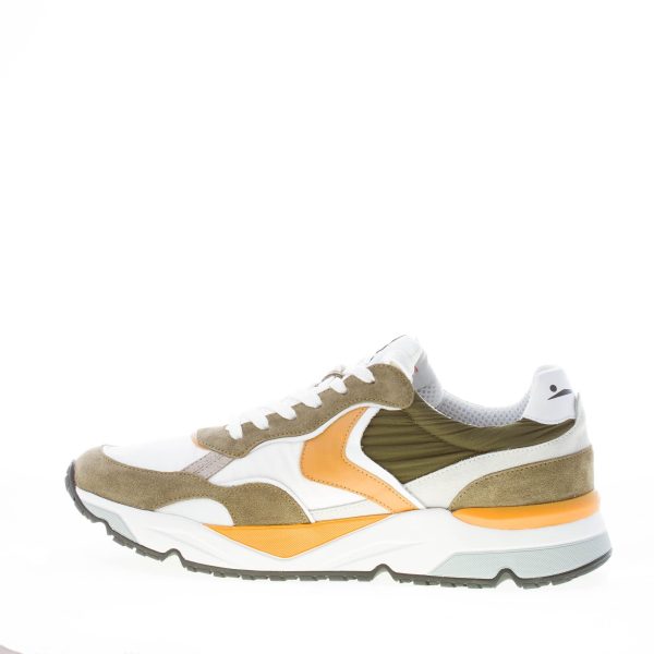 VOILE BLANCHE uomo sneaker Khilian in camoscio e tessuto VERDE e BIANCO - immagine 5