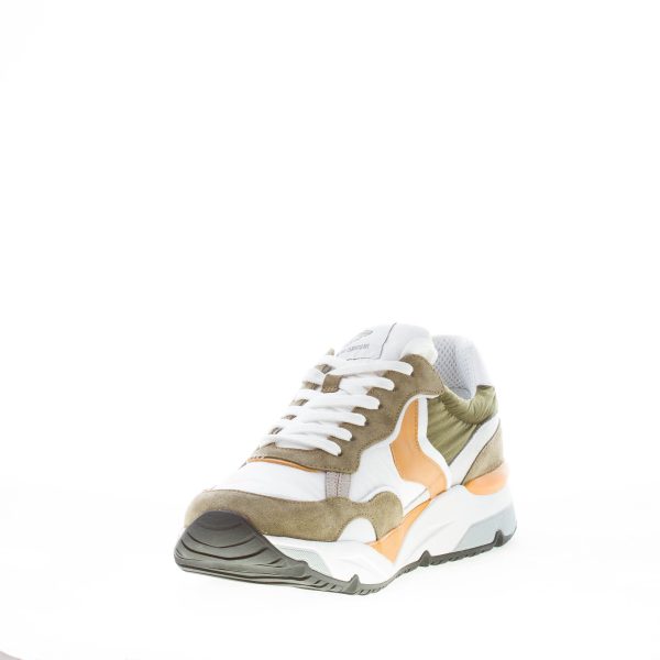 VOILE BLANCHE uomo sneaker Khilian in camoscio e tessuto VERDE e BIANCO - immagine 6