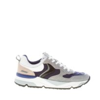VOILE BLANCHE uomo sneaker Jhimmy in camoscio GRIGIO e tessuto tecnico BLU