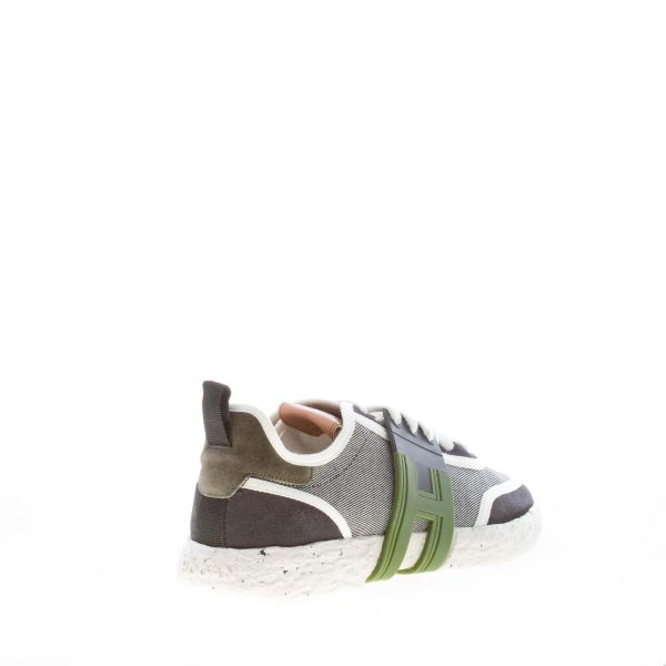 HOGAN uomo 3R sneaker in canvas e camoscio BLU più panna - immagine 3