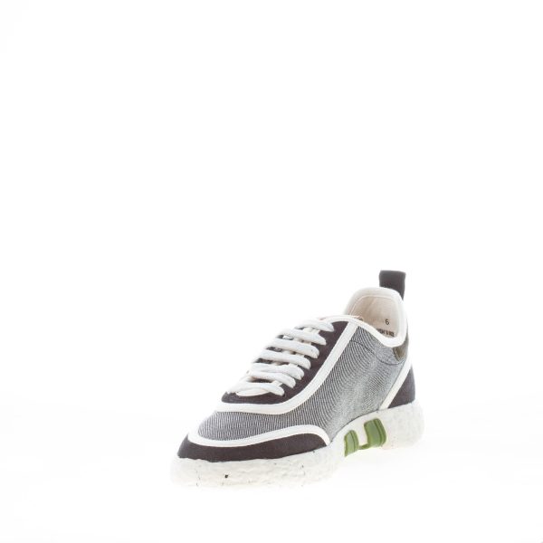 HOGAN uomo 3R sneaker in canvas e camoscio BLU più panna - immagine 6