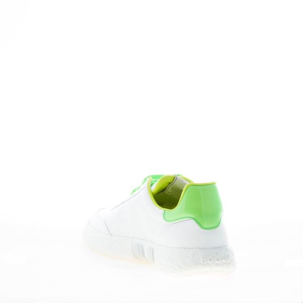 HOGAN uomo 3R sneaker in cuoio ricostituito BIANCO più verde - immagine 4