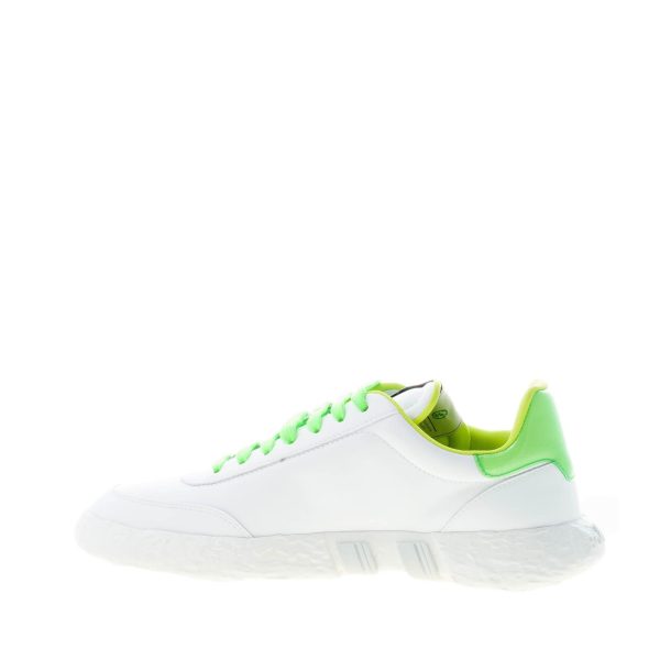 HOGAN uomo 3R sneaker in cuoio ricostituito BIANCO più verde - immagine 5