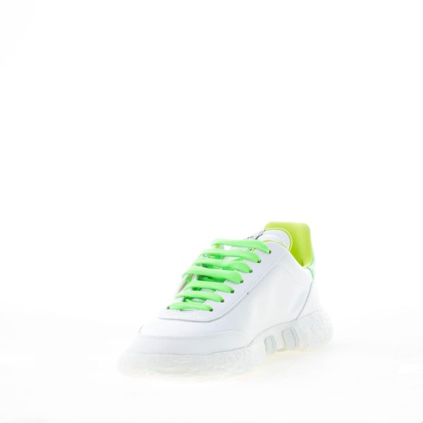 HOGAN uomo 3R sneaker in cuoio ricostituito BIANCO più verde - immagine 6