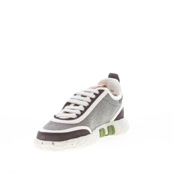 HOGAN donna 3R Recycle sneaker in canvas e camoscio BLU più panna - immagine 6