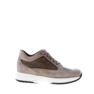 HOGAN uomo Interactive sneaker in camoscio GRIGIO e tessuto tecnico PALUDE