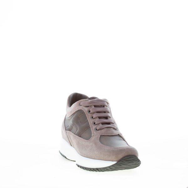 HOGAN uomo Interactive sneaker in camoscio GRIGIO e tessuto tecnico PALUDE - immagine 2