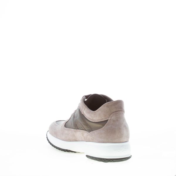 HOGAN uomo Interactive sneaker in camoscio GRIGIO e tessuto tecnico PALUDE - immagine 4