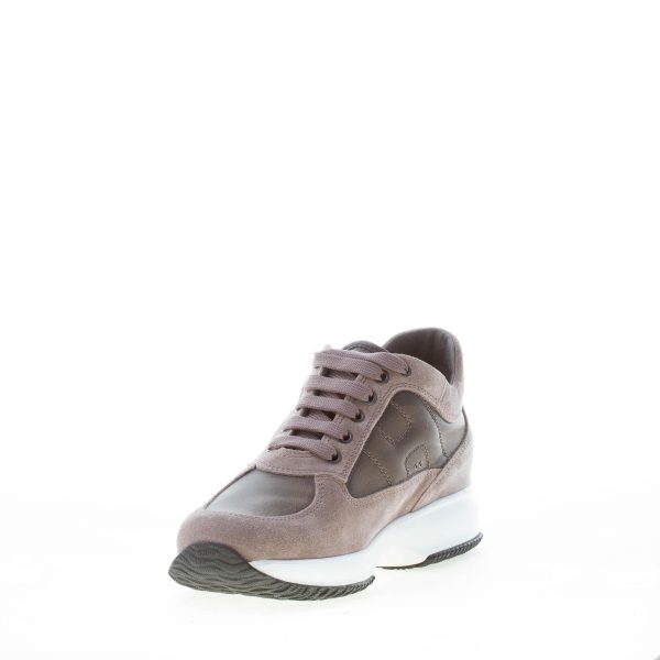 HOGAN uomo Interactive sneaker in camoscio GRIGIO e tessuto tecnico PALUDE - immagine 5