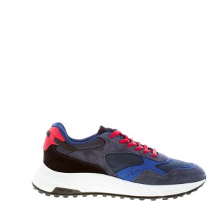 HOGAN uomo Hyperlight sneaker in camoscio e tessuto BLU più rosso